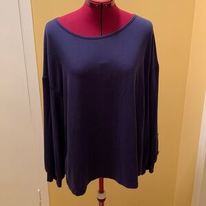 NWOT Nora Cora t-shirt with button detail on sleeves